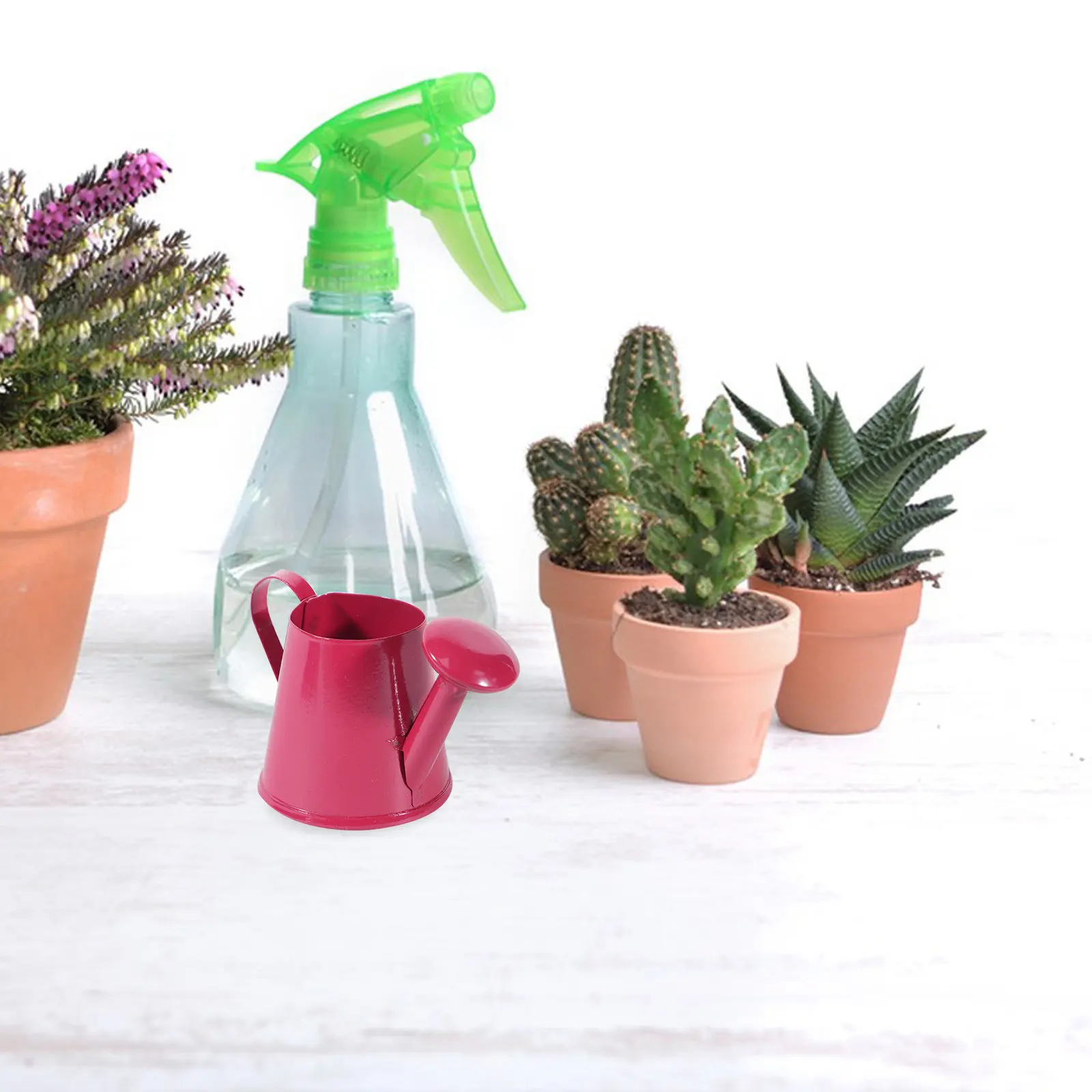 5Pcs Mini Watering Can Set Small Metal Garden Water Pot Colorful Indoor Outdoor Plants Watering Bucket for Decorative view 2