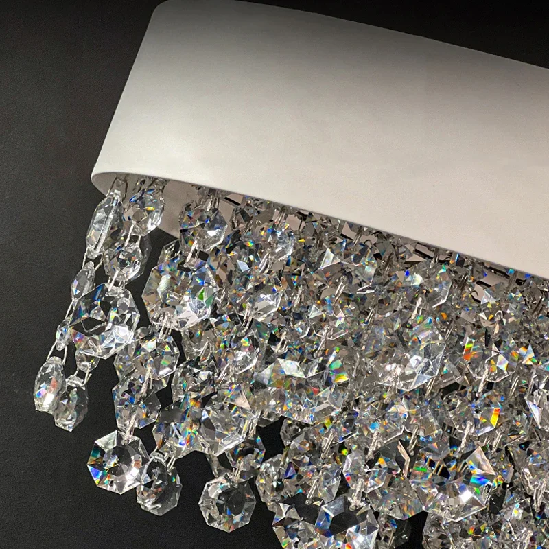 

French Restaurant Lamp New Style Bar Chandelier Creative Personality Designer High-end White Modern Crystal Lamp