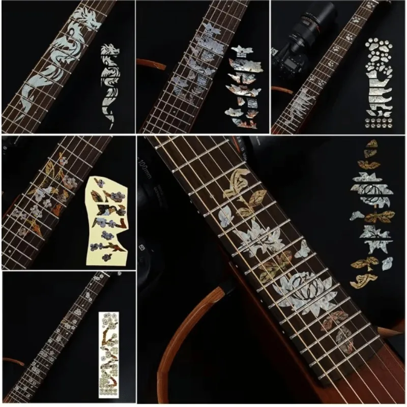 Folk Guitar Personalized Fretboard Sticker, Special Decorative Electric Guitar Panel Sticker for Fretboard Care and Protection