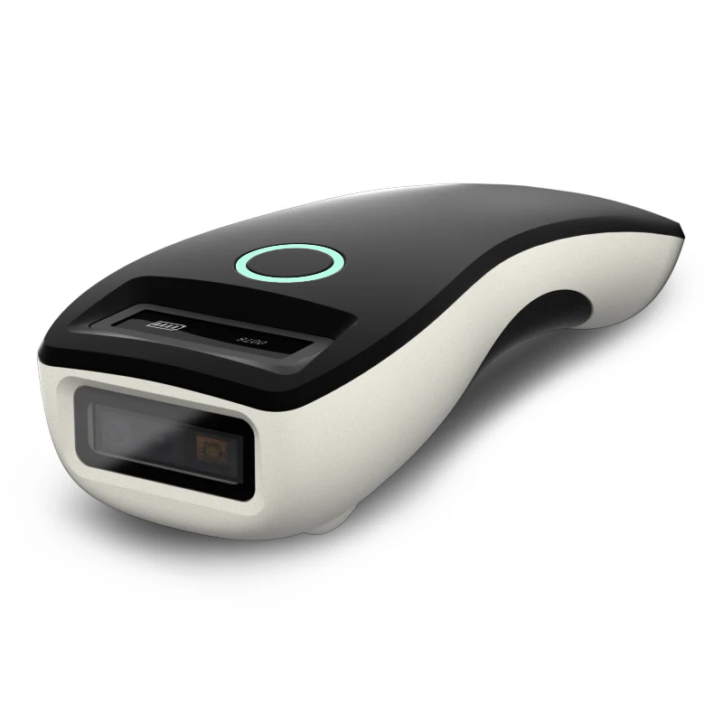 Manufacturer High Performance Low Price Portable 2D Bluetooth Wireless Handheld Wearable Design Barcode Scanner with Screen
