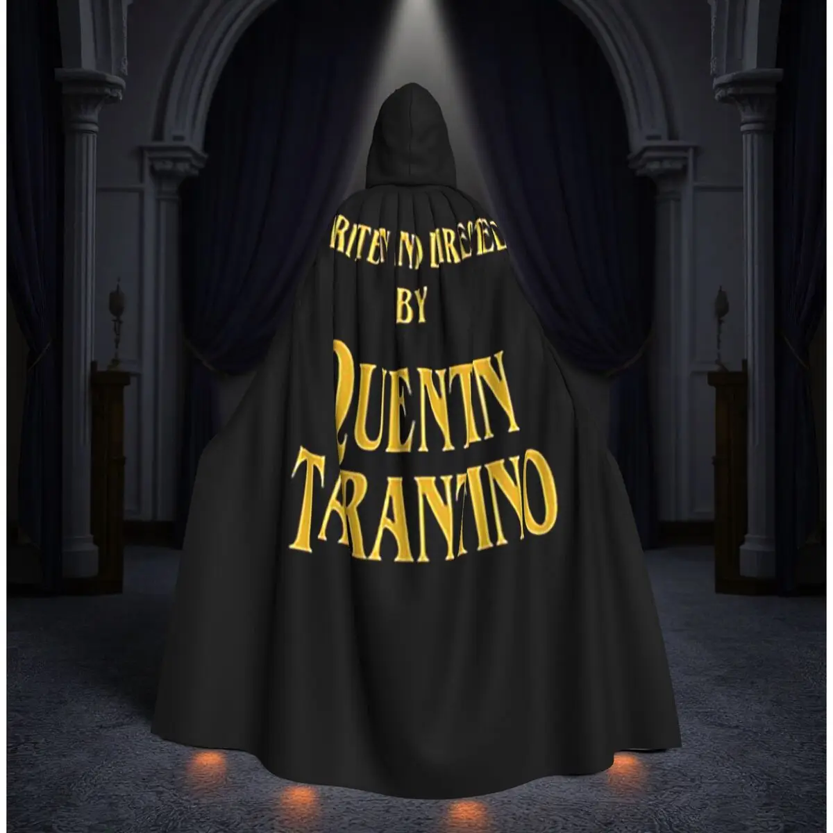 クエンティン・タランティーノ監督・脚本-長いフード付きマント-魔女-中世コスチューム-コスプレケープ-ハロウィンパーティー-大人用-ユニセックス