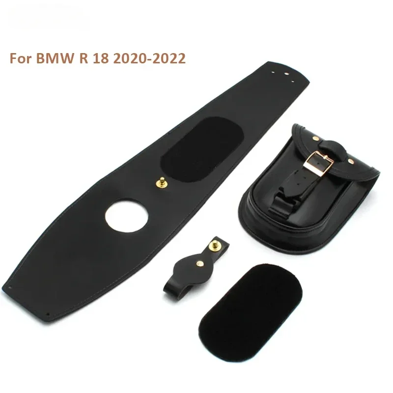 For BMW R18 2020 2021 2022 Classic Motorcycle Fuel Oil Tank Bag PU Leather Fuel Tank Cap Cover Panel with Pouch Bag