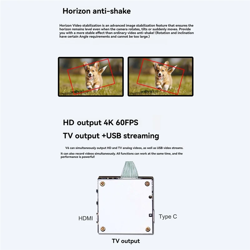 AA60- AV كاميرا USB FPV متوافقة 4K 60FPS HDR تقنية 8X Zoom Wifi JPG + RAW لأجزاء نموذج RC FPV