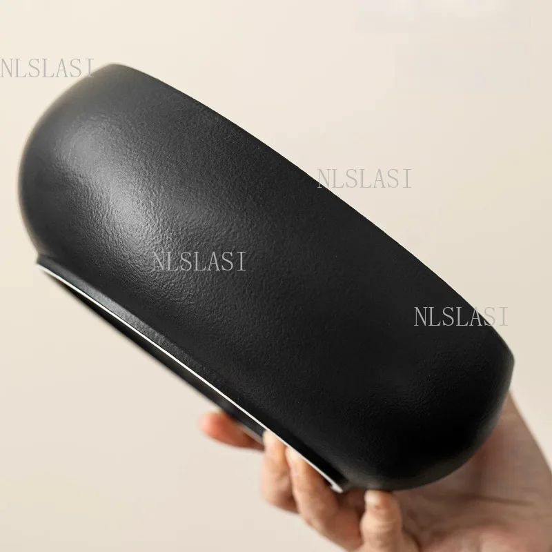 Ceramic Dry Foam Tray with Lid Chinese Style Circular Tea Jar Household Filterable Water Tea Tray Tea Ceremony Accessories