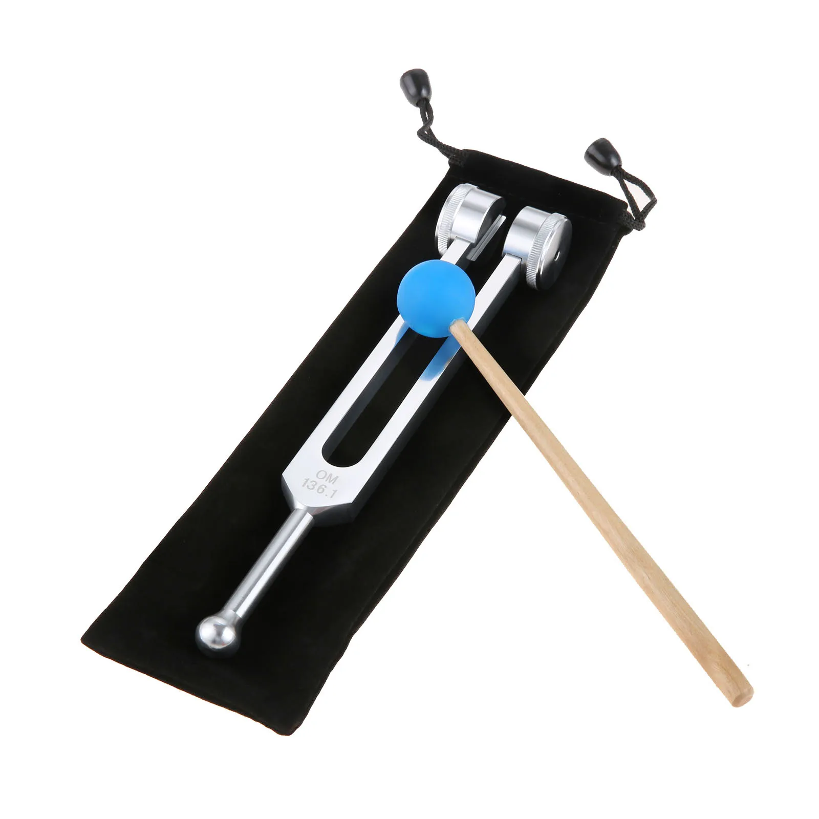 Imagem -03 - Que Ajusta a Liga Forquilha com o Bolsa Macio do Martelo do Silicone Chakra Ponderado Som Que Cura a Terapia do Instrumento da Música Vibração Yoga 136.1hz