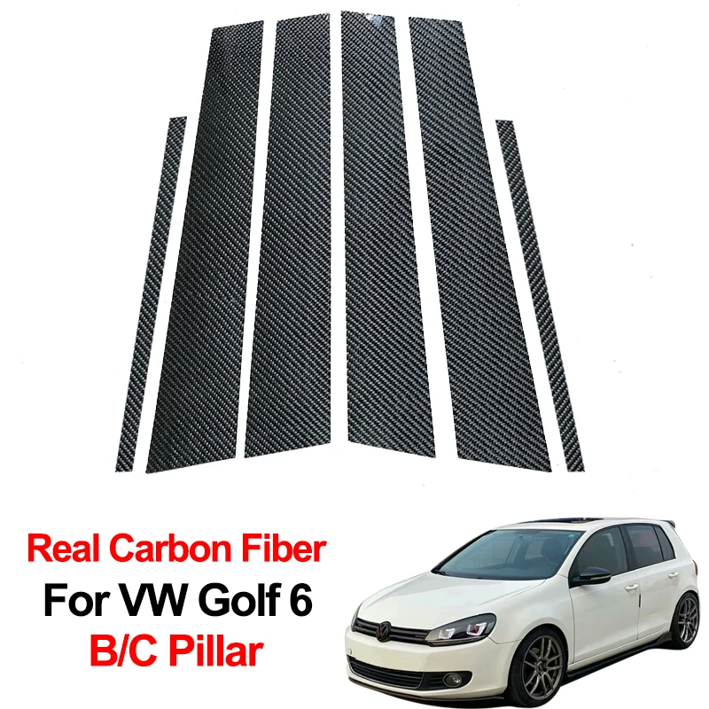 

Real Carbon Fiber Car Sticker For Volkswagen VW Golf 7 MK7 Golf 6 MK6 Golf 8 MK8 Window B-Pillars Door Pillar Trims Accessories