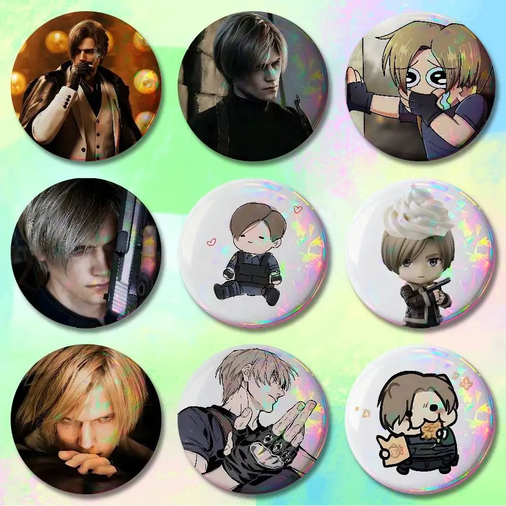 Leon Kennedy R-Resident E-Evil HD Print Badges Pretty Round Display Brooches IP merchandise 32mm 58mm 75mm 44mm 25mm