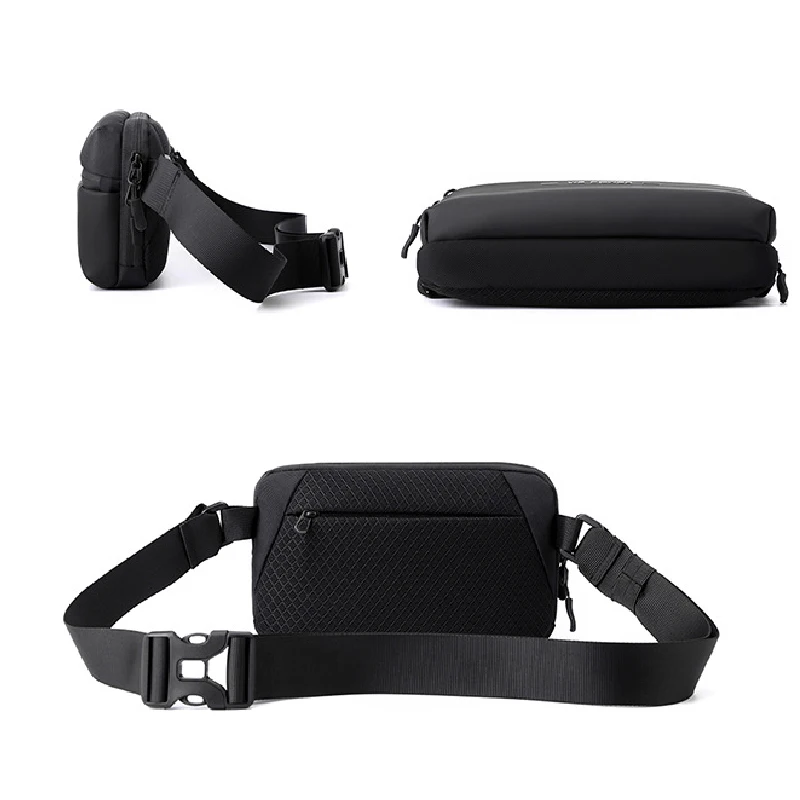 Fashion Business Men Waist Bag 2024 New Trend Unisex Chest Packs High Quality Nylon Travel Fanny Pack Shopper Crossbody Bag Male