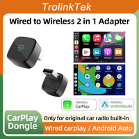 2 in 1 AI Box Adapter Wireless Carplay Android Auto Adapter Plug and Play WiFi Smart Dongle For Volvo Benz Mg Kia Chery VW