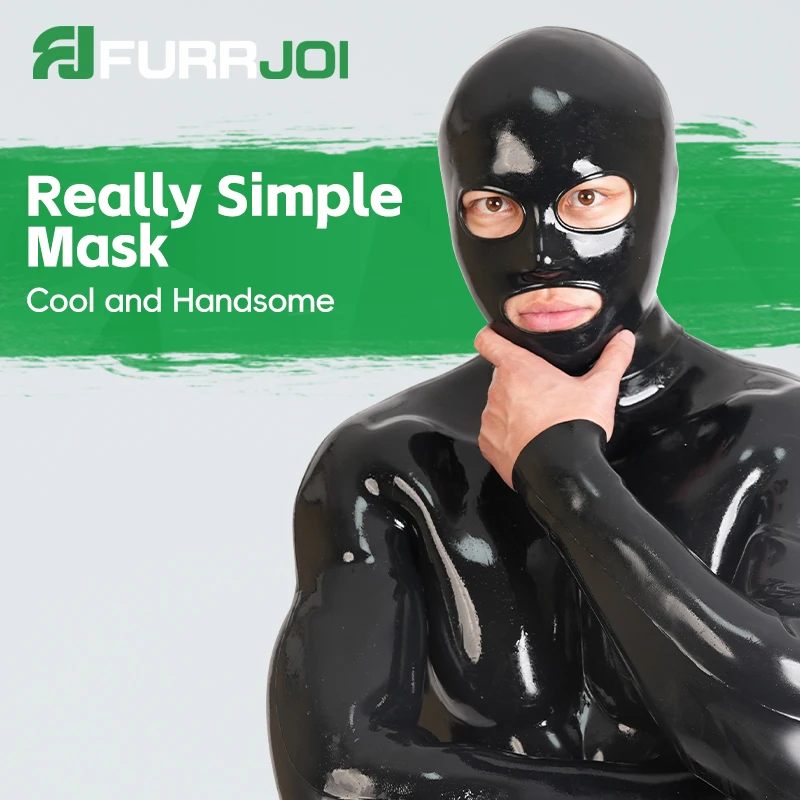 

Furrjoi Silicone Mask Basic with Mouth and Eyes Latex Furry Fetish Full Head Hood for Cosplay Costumes Party Play Headwear