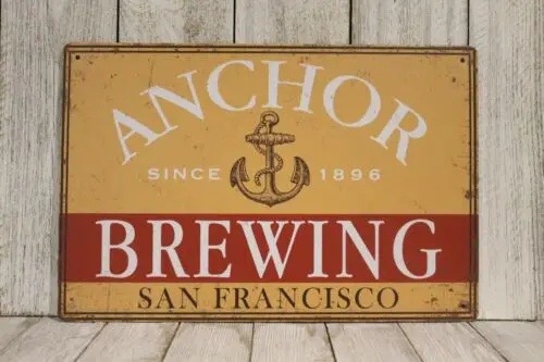 Anchor Brewing Tin Sign Metal San Francisco Beer Brewery Man Cave Irish Pub