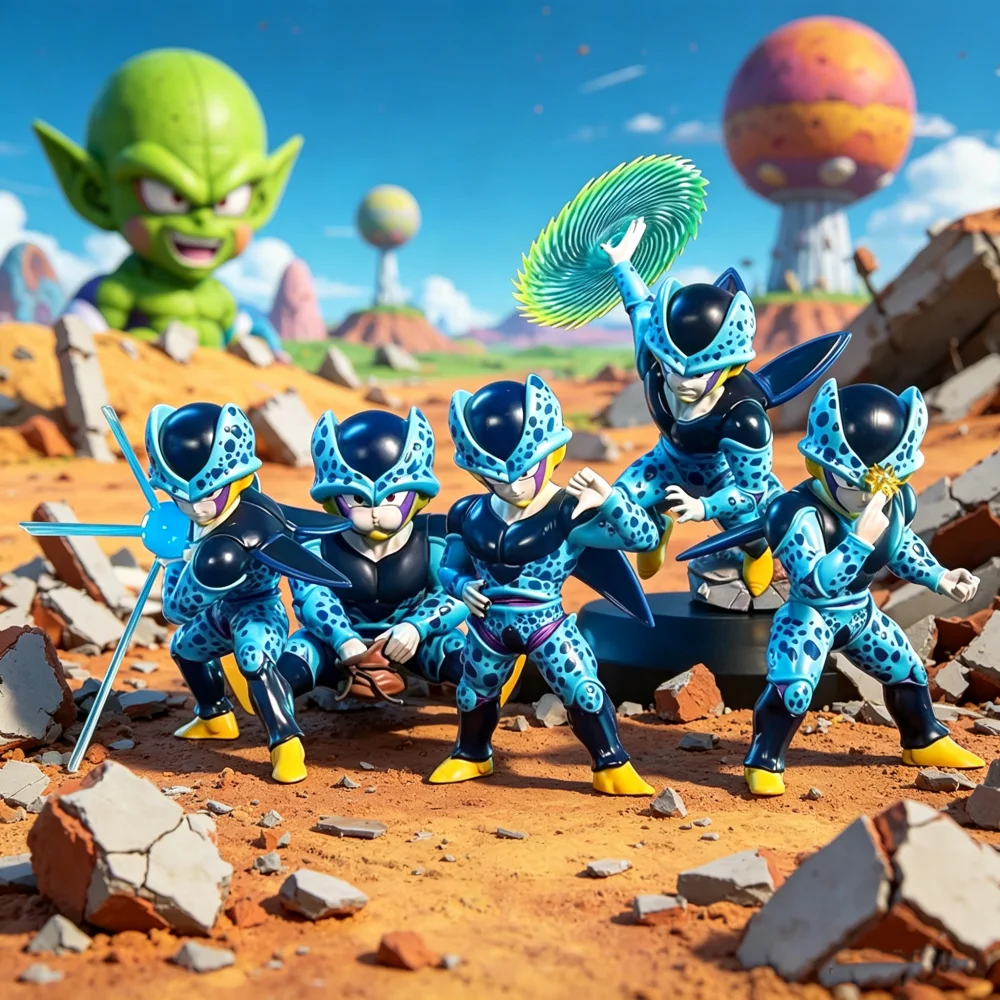 5 Estilos de Figuras de Acción de Dragon Ball Z, Mini Figuras de Cell, Estatuas de Anime de PVC, Colección de Modelos de Juguetes para Regalos