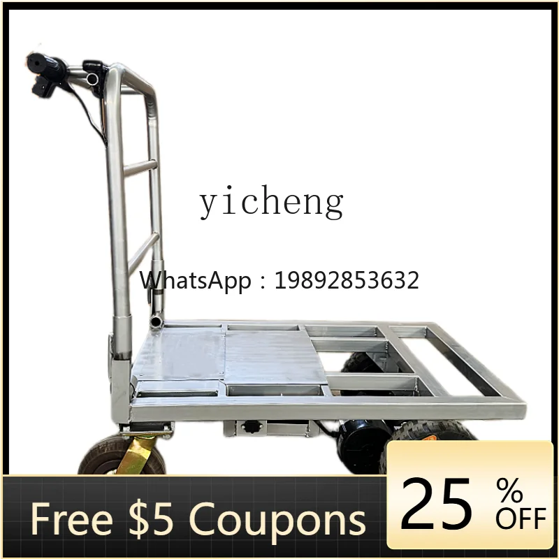 

electric flat truck trolley pulling tiles pulling sand cement truck decoration into elevator foldable trolley