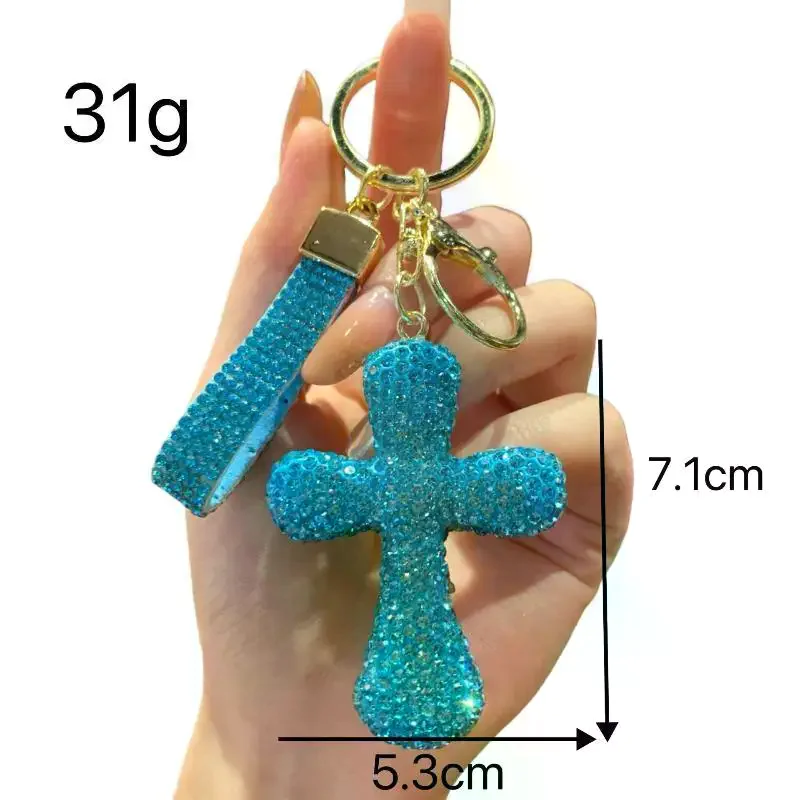 Fashionable, Diamond-encrusted Crosses, Keychains, Creative Bags, Pendants, Personalized Car Accessories, Gifts