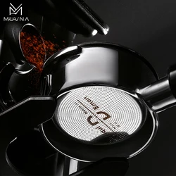MUVNA Matrix Espresso Filter Baskets for Coffee Machine Handle - 51/53/58mm, 18/20/22g Double Shot Extraction Powder Bowl
