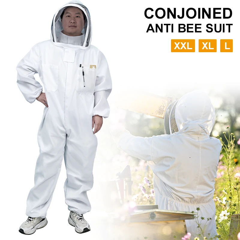 

1pc Full Body Beekeeping Clothes Professional Beekeepers Clothes Protection Professional Beekeeping Suit Safty Veil Unisex