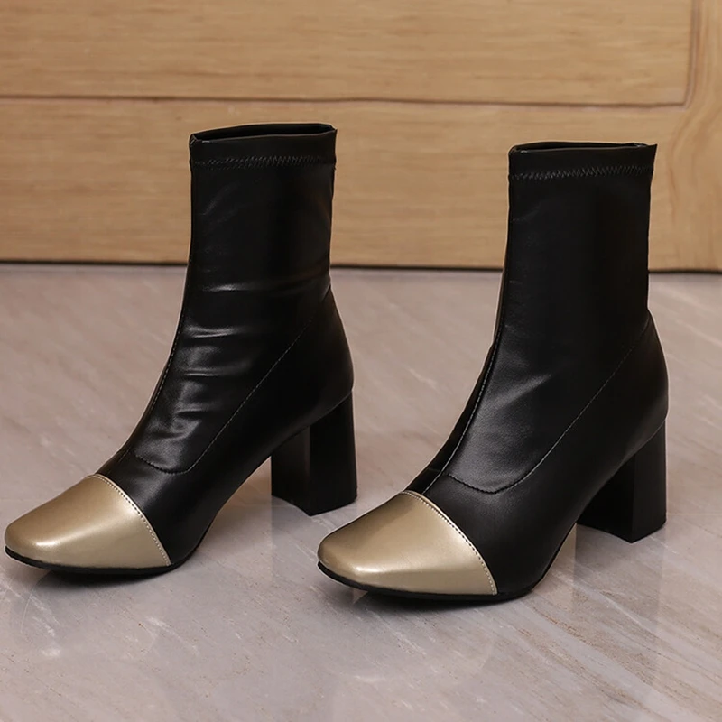 

Брендовые ботильоны ORCHALISA, каблук 7,5 см, с круглым носком, без шнуровки, белый, черный, желтый, большой размер 46, 45, 47 48 US15 US16 US17