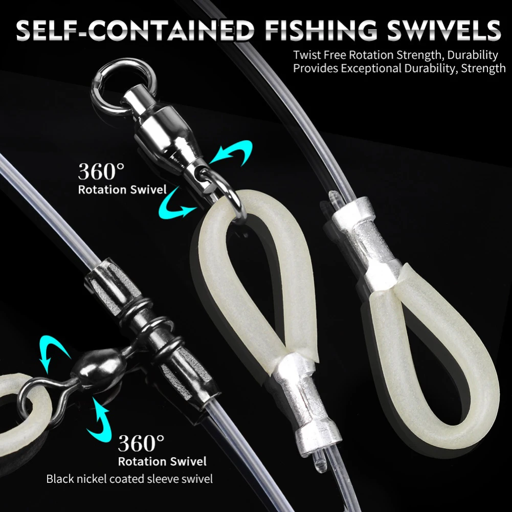 

Рыболовная оснастка для ловли снеппера с крючками и вертлюгами, предотвращающими скручивание, разработанная для глубоководной и донной ловли