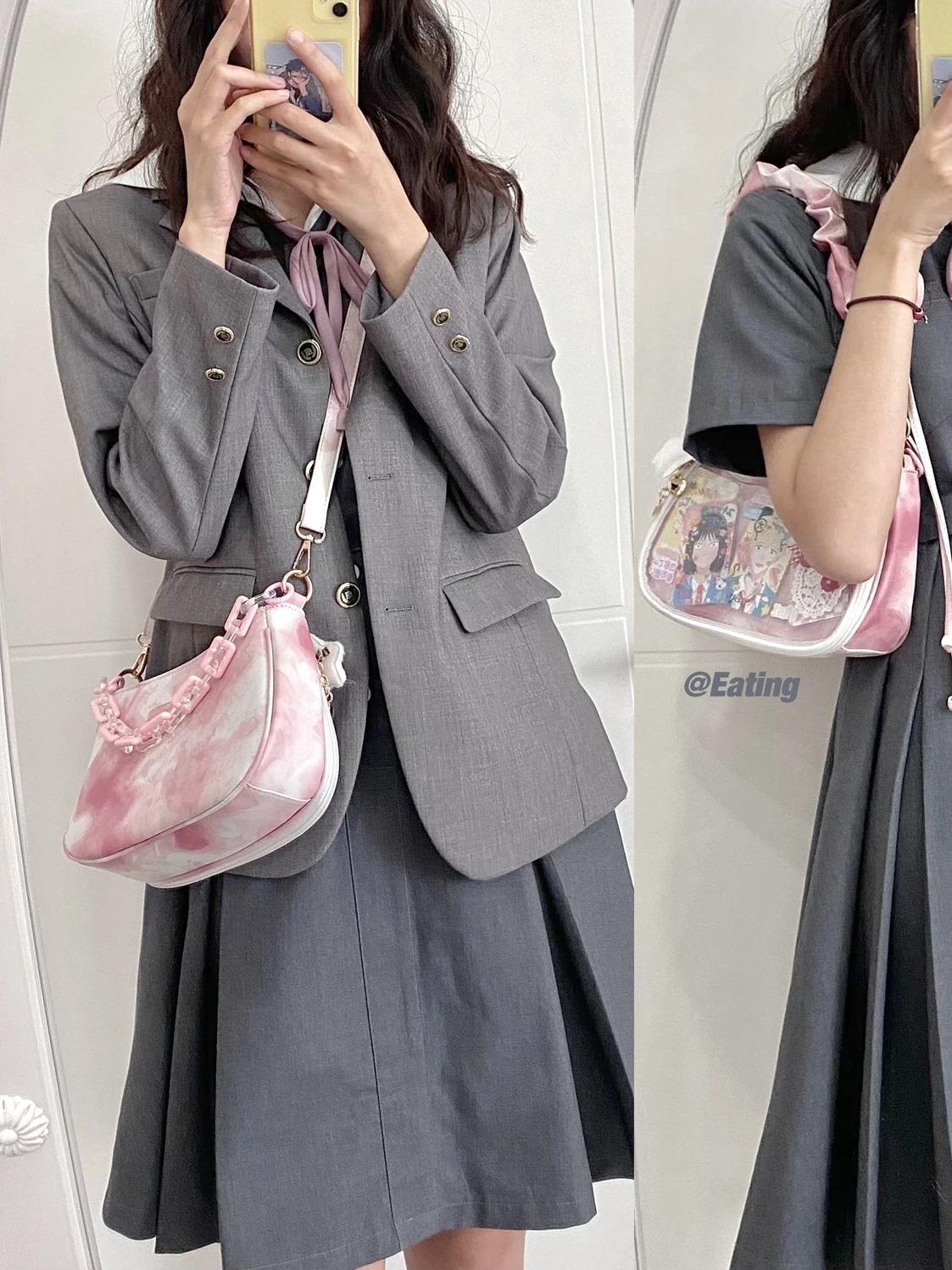 Bolsa de boneca bidimensional Kawaii Itabag fofa para mulheres e meninas, bolsa crossbody JK, bolsa de ombro legal, estilo genjuku, estilo japonês