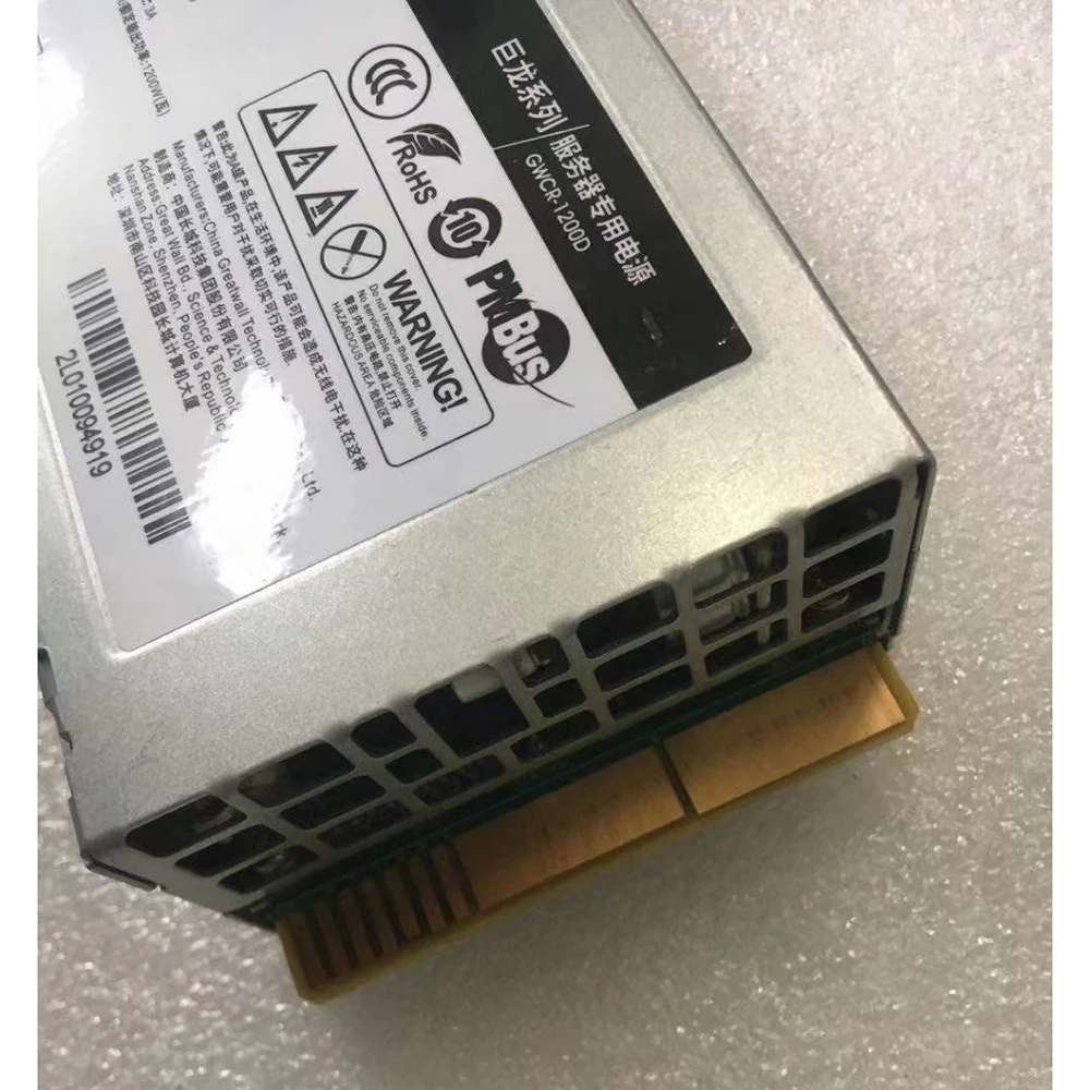 1200W For Great Wall Server Power Supply GWCR-1200D 200-240V~7.5A~60/50HZ