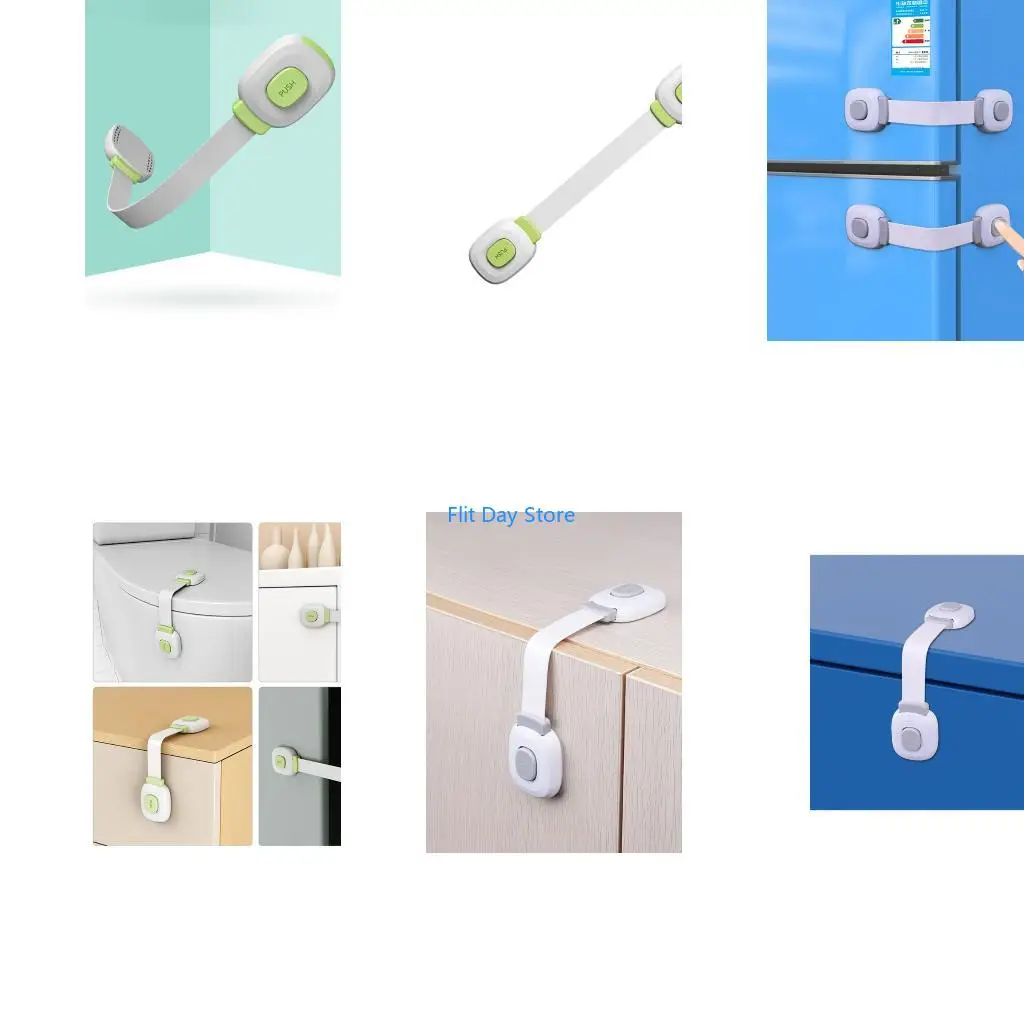 F92C No Drill Cabinet Lock With Strong ABS Material Multipurpose Furniture Latches 192Mm for Child Safety & Easy Installation