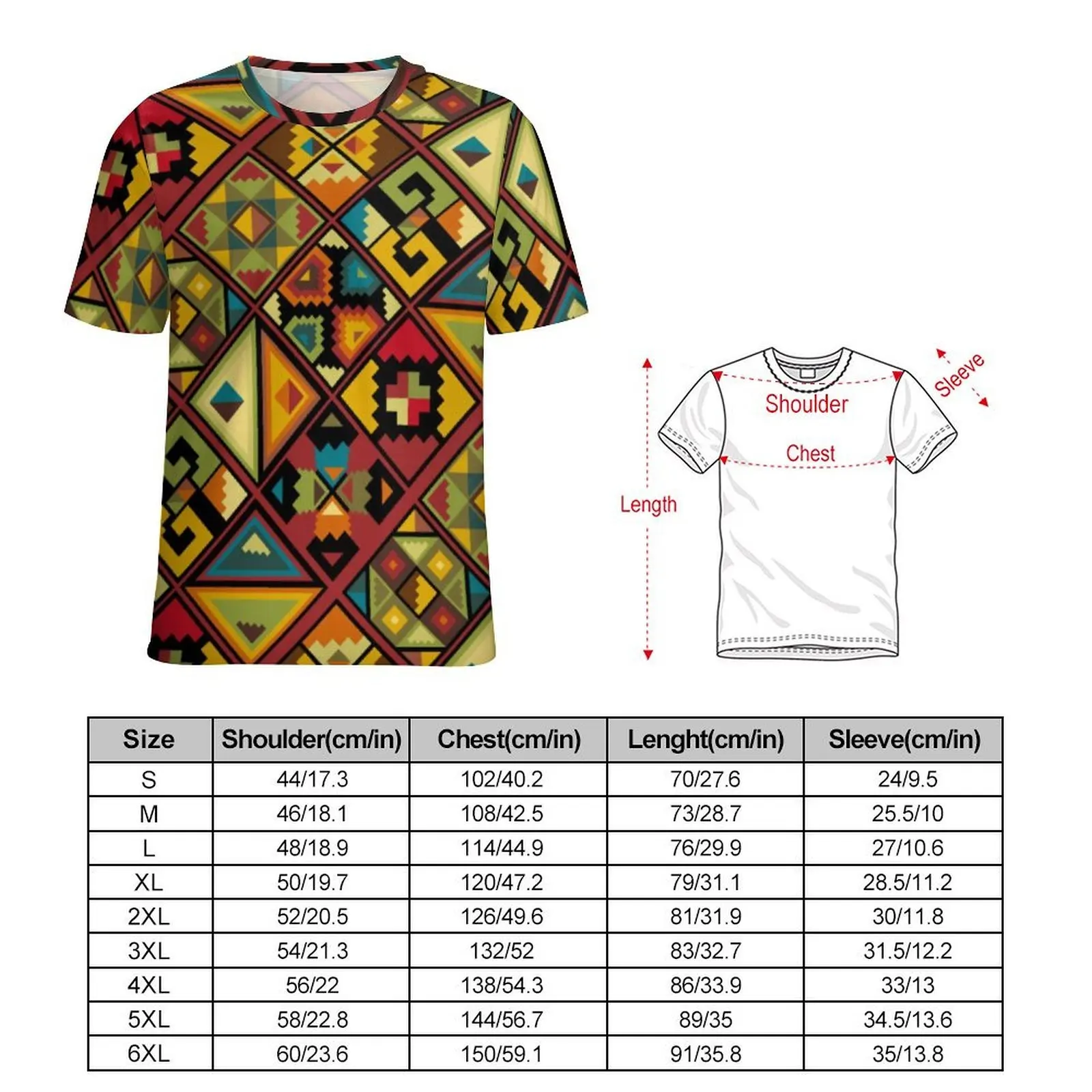 Vintage Mandala T Shirt For Men African Style O Neck T-Shirts Beach Trendy Tops Short-Sleeve Streetwear Plus Size Tees Gift