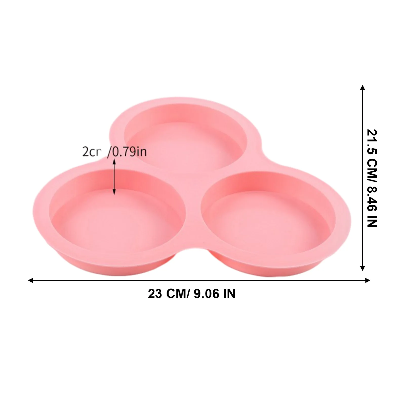1/2pcs Silicone Air Fryer Egg Pan Mold 3 Cavity Non-Stick Silicone Air Fryer Egg Pan Kitchen Baking Cooking Accessories