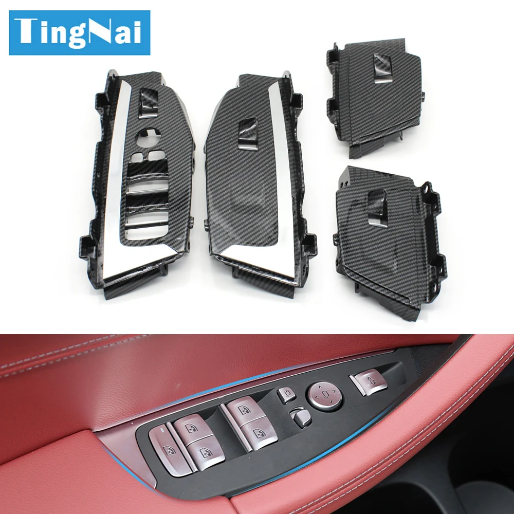 Lhd rhd interior do carro esquerda direita interruptor de elevação da janela da porta exterior painel de guarnição para bmw x3 x4 g01 g02 g08 f97 f98 2018-2021