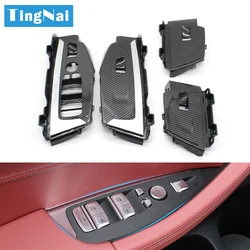 LHD RHD Car Interior Left Right Door Window Lifting Switch Outer Cover Trim Panel For BMW X3 X4 G01 G02 G08 F97 F98 2018-2021