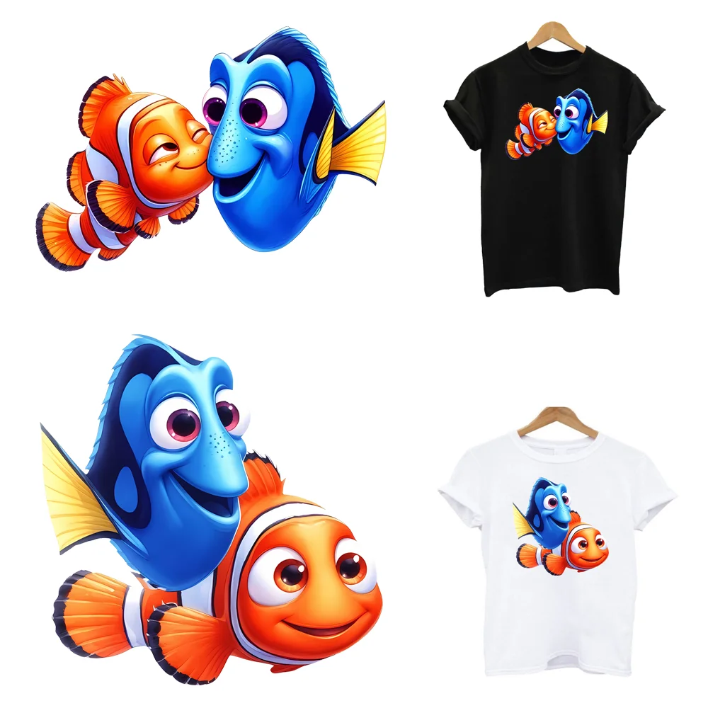 

Iron On Thermoadhesive Fusible Patches For Clothing Kids Heat Thermal Transfer Ironing T-Shirt Stickers Disney Finding Nemo DIY