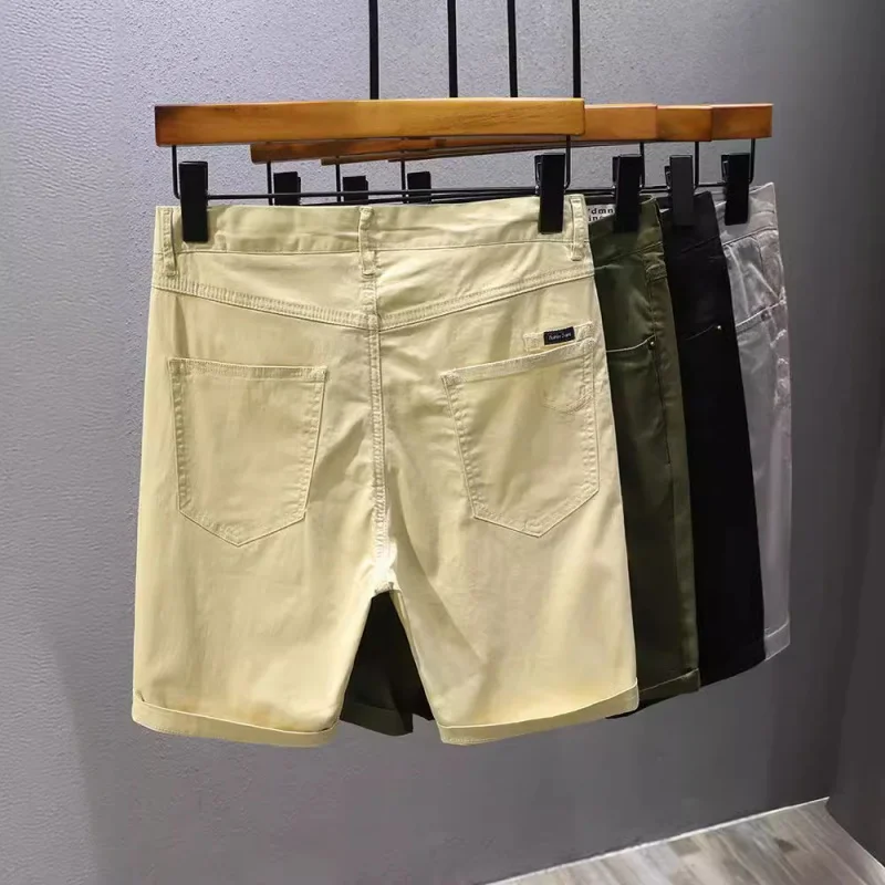 High quality pure cotton 2024 Summer trendy casual shorts men's slim fit versatile outdoor sports cargo fifth pants
