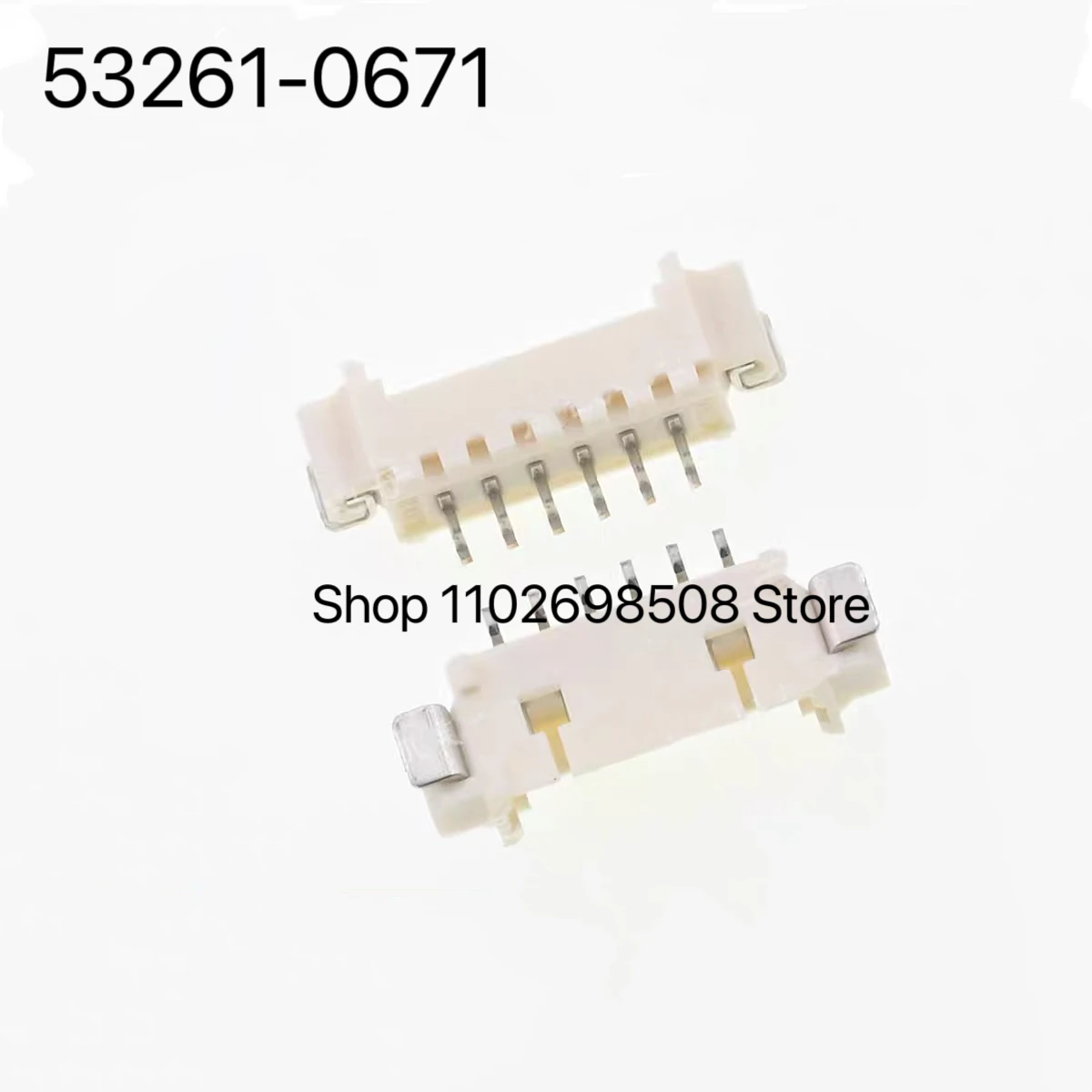 10/50 pieces CONN SMD R/A 6POS 100% MM head,  0532610671 new, 53261-0671  532610271, 1.25