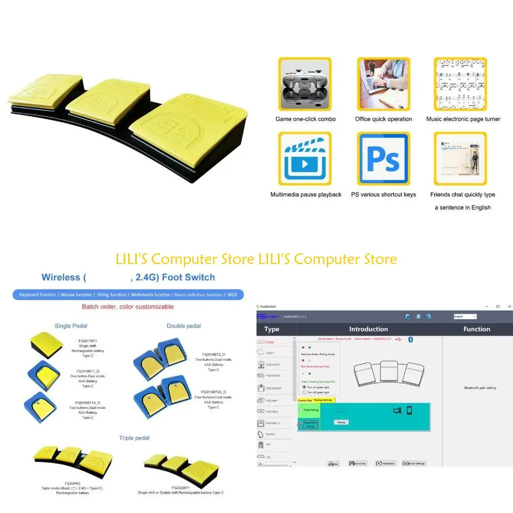 

A52B Тройной USB-переключатель, педаль действия для мыши, клавиатуры, компьютера, офиса