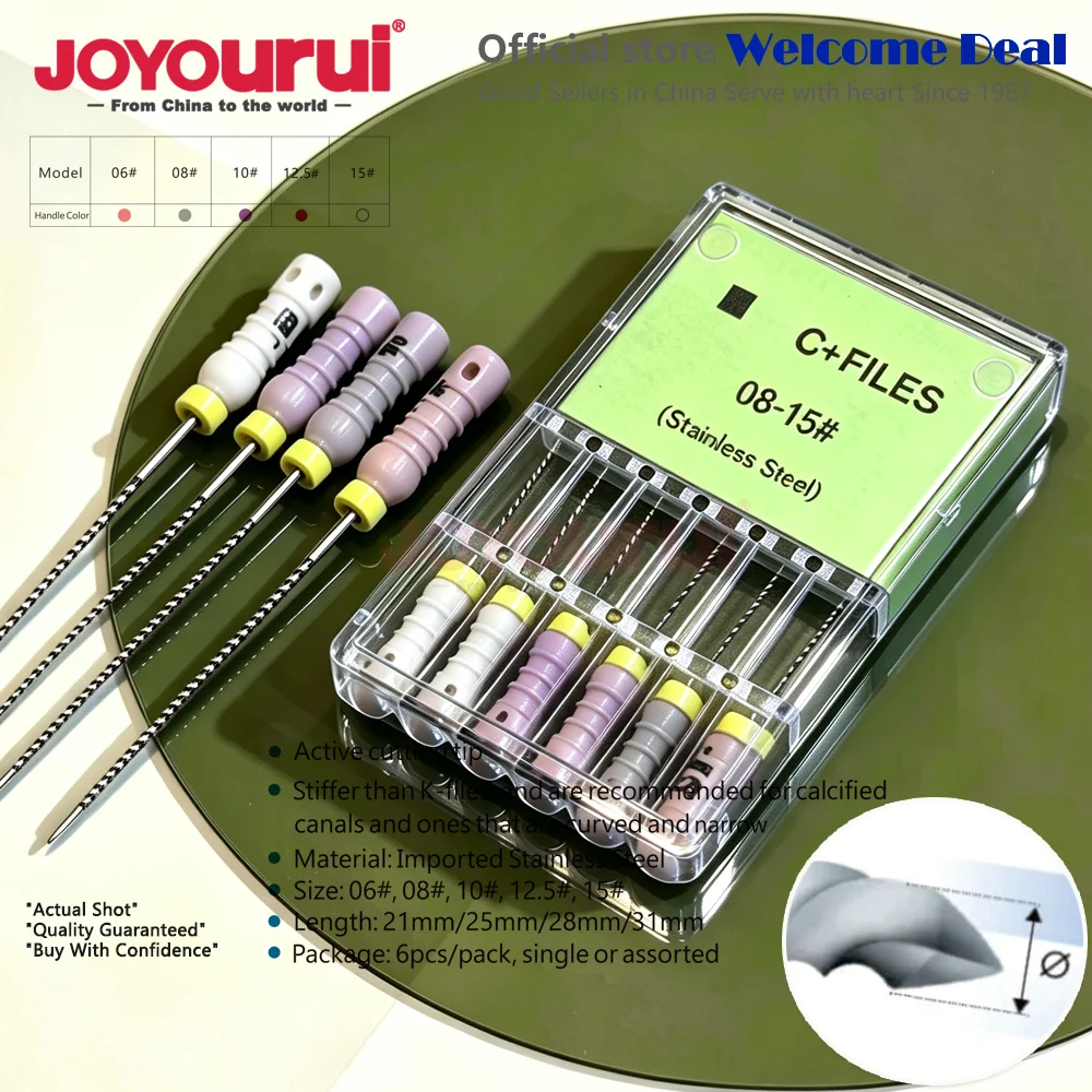 Dental C+ files Endodontic C-pilot Files 06# 08# 10# Stainless Steel Ultrasonic Optional Sizes Used For Root Cleaning DF Files