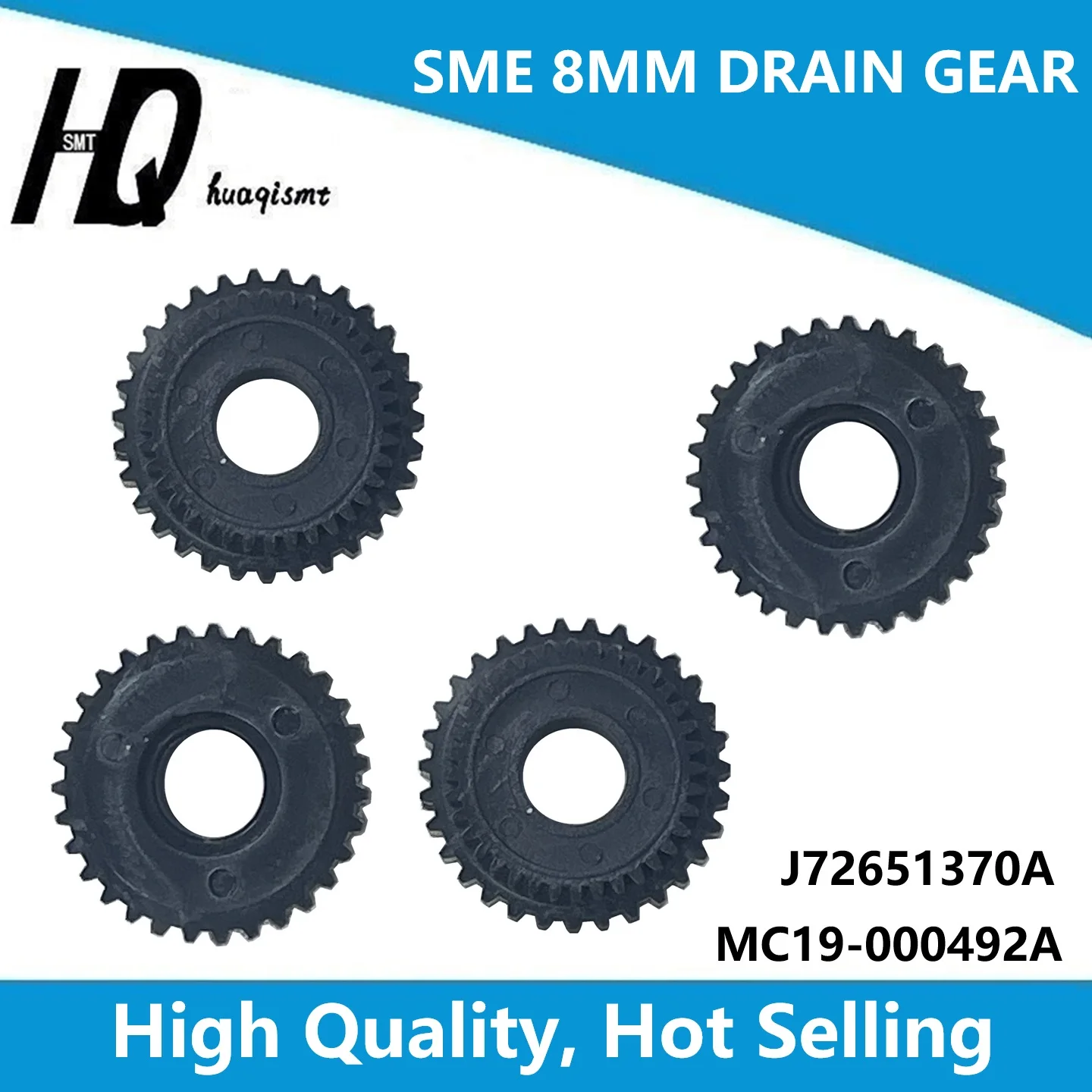 DRAIN GEAR First Metal Bearing for SME 8mm Feeder Samsung Hanwha Chip Mounter MC19-000492A J72651370A SMT Spare Part