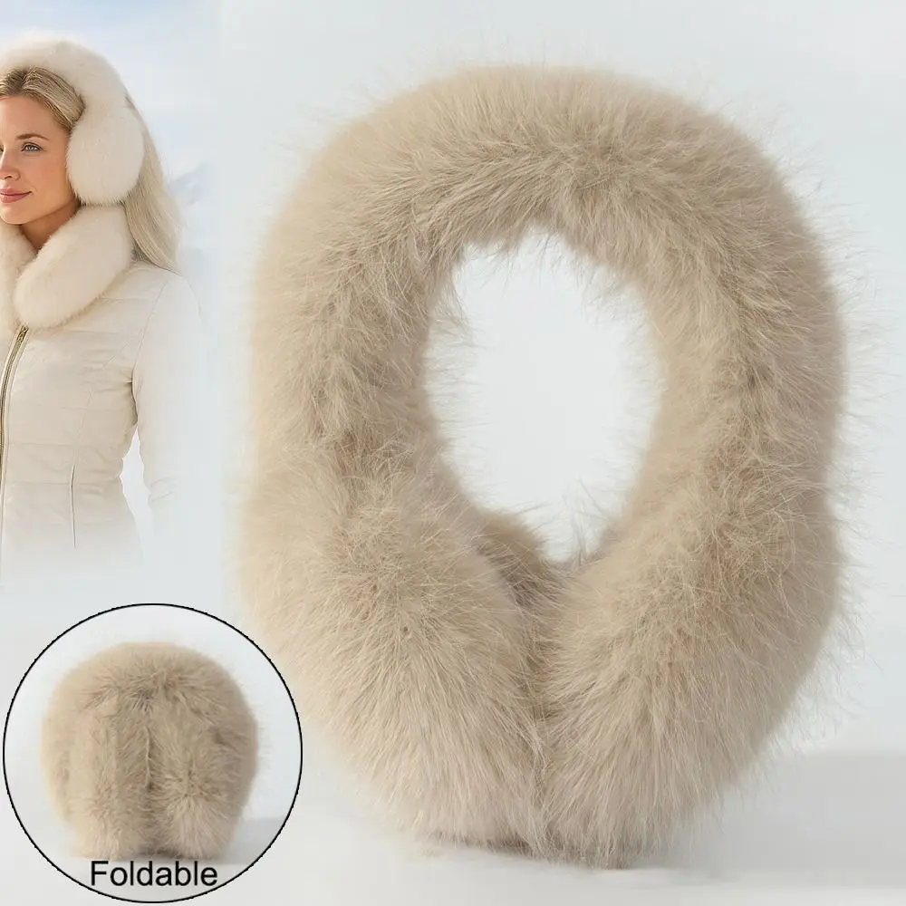 Moda inverno caldo morbido paraorecchie scaldaorecchie protezione dal freddo paraorecchie pieghevoli paraorecchie pieghevoli in pelliccia sintetica per donna uomo all'aperto