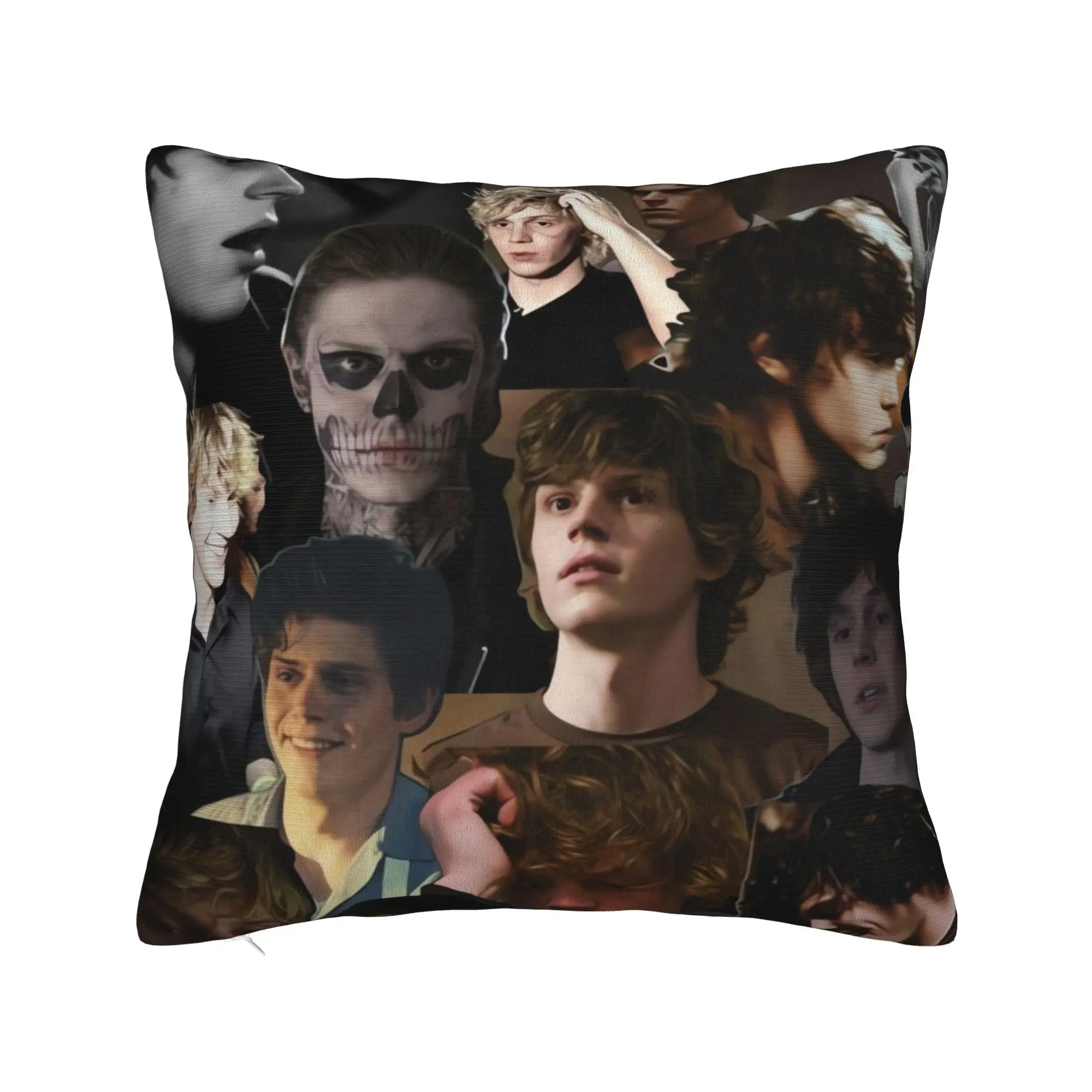 Classic Evan Peters Group Photo Pillowcases  Vintage Pillow Case For Chair Sofa Home Decor Soft Pillow Cover