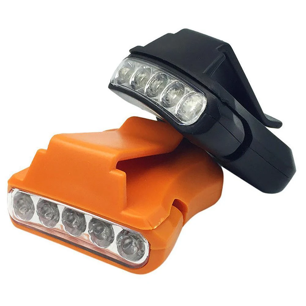 Clip-On 5 LED Night Light Camp Fishing Camping Head Light Work Head Lamp LED Cap Light Great Riding Fishing Outdoor Activities