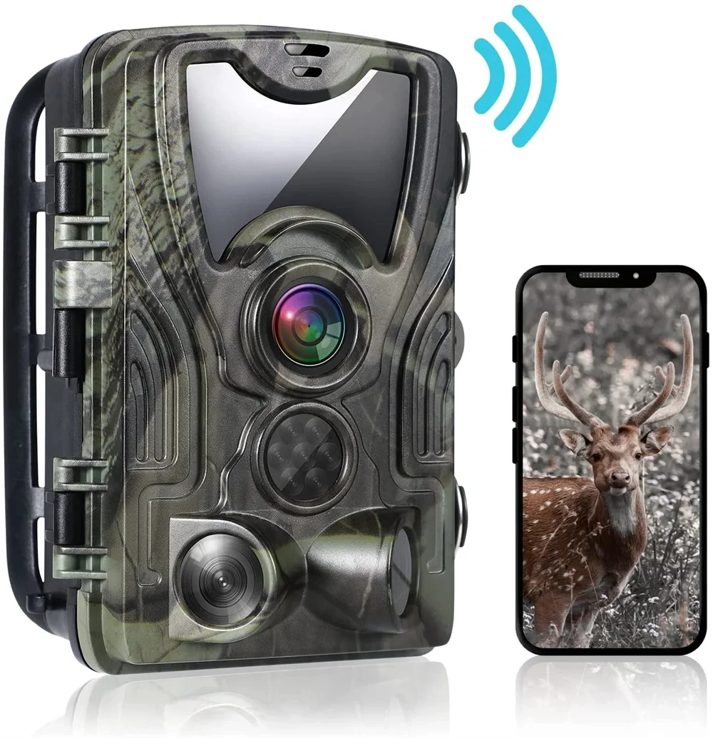 Outdoor WIFI801PRO 4K Live Video Hunting Trail Camera APP Bluetooth Control Wildlife Cameras 30MP Night Vision iP65 Photo Traps