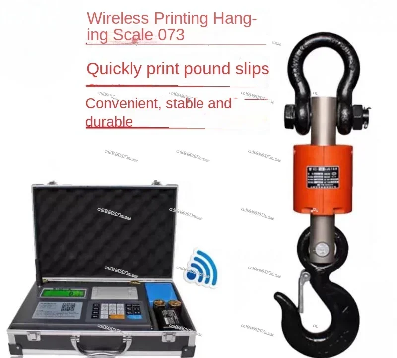 Electronic 3T Wireless Handheld Hook Scale 5t with Printing Hanging Scale 10 Tons Driving Weight