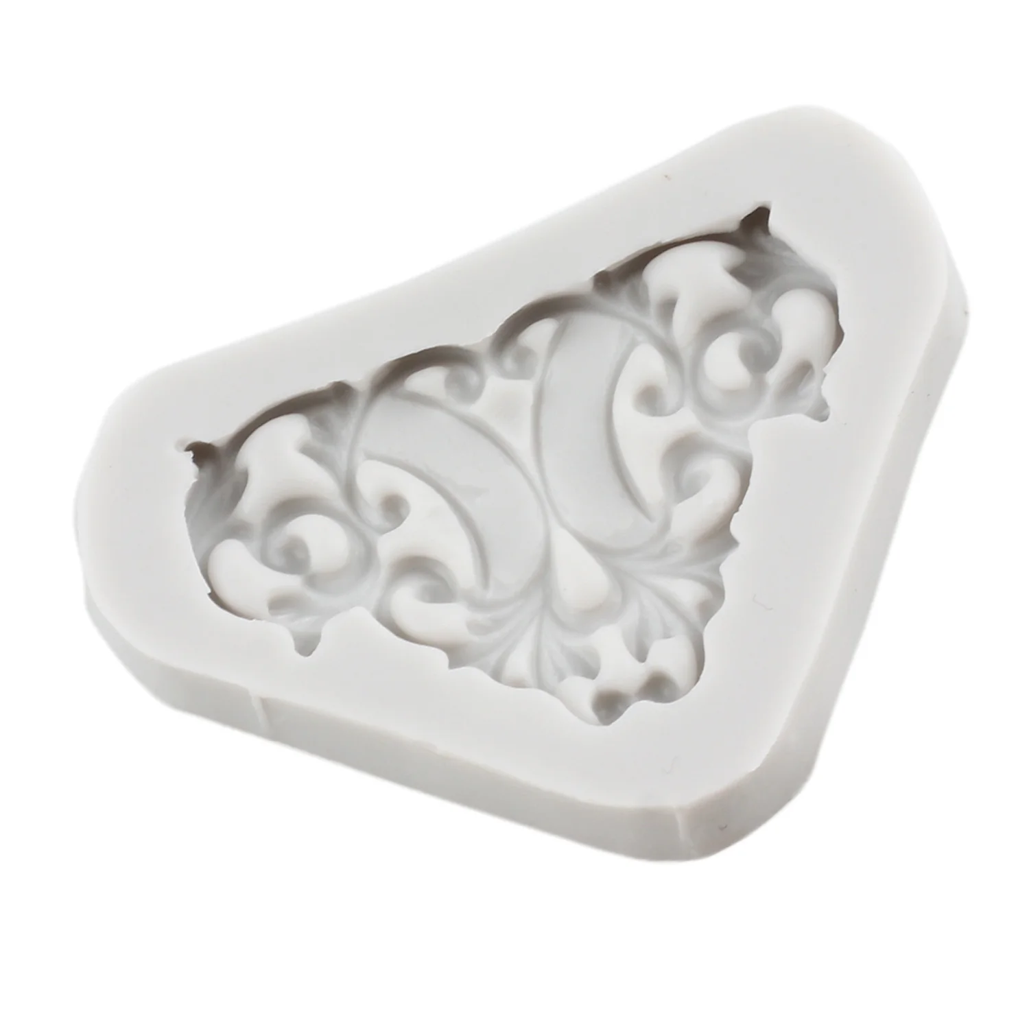 Mirror Image Scrollwork Medallion Silicone Molds DIY Frame Border Fondant Cake Decorating Tools Resin Clay Candy Chocolate Mould