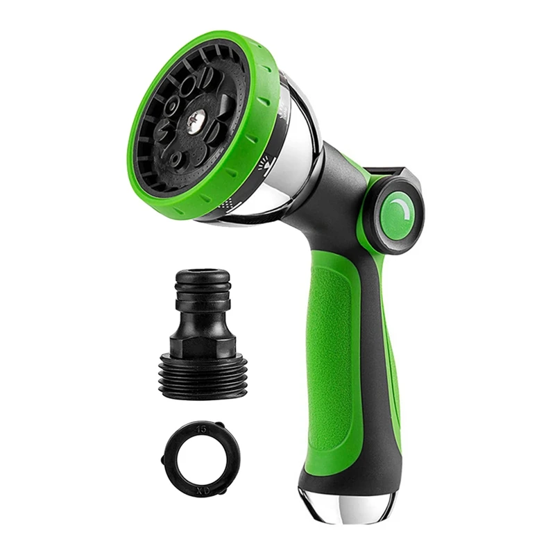 Garden Hose Nozzle Sprayer,Features 10 Spray Patterns, Thumb Control, On Off Valve For Watering Plants,Lawn& Garden