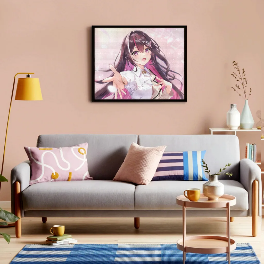 

Anime Hololive Kawaii Diamond Painting 5D Diamond Mosaic Embroidery Suitable for Children DIY Gift Home Decor