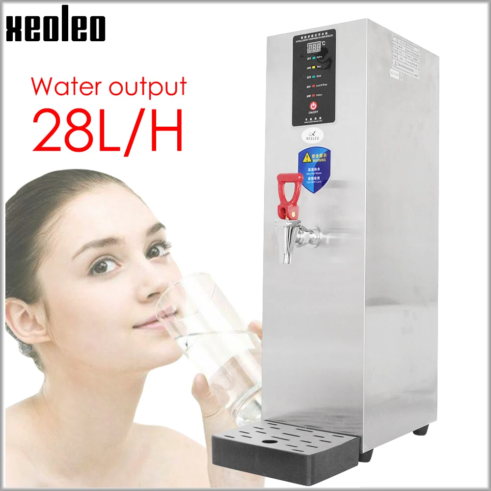 Xeoleo 8L distributore di acqua calda macchina commerciale per acqua calda 28L/H caldaia ad acqua in acciaio inossidabile per Bubble Tea Shop 2500W