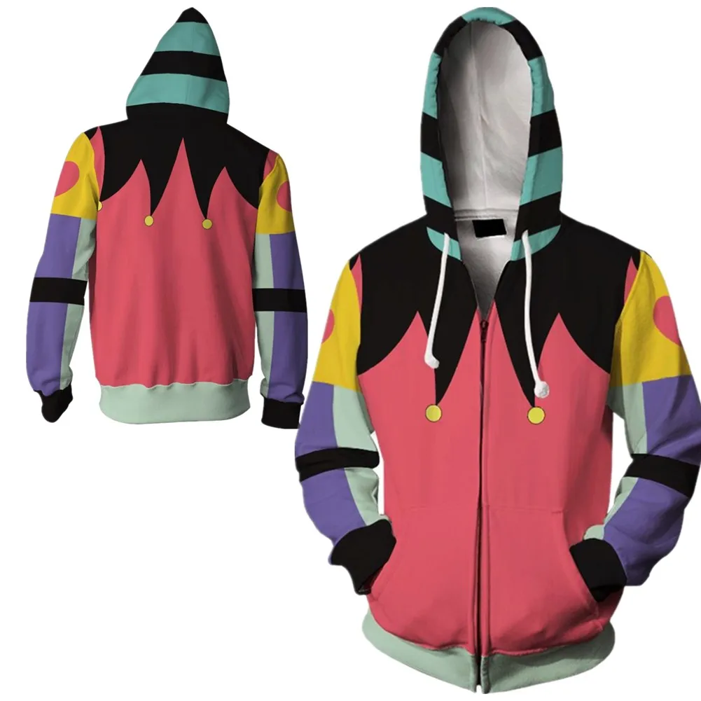 Fizzarolmovies Cosplay Hoodie pour hommes et femmes, film Helluva Cos bodi3D, sweat à capuche imprimé, streetwear décontracté, veste zippée, manteau