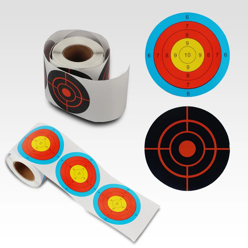 

200 Pcs Per Roll 3inch(7.50cm) Adhesive Shooting Sticker Archery Targets Splatter Splash Amp Shooting Reactive Practice Training