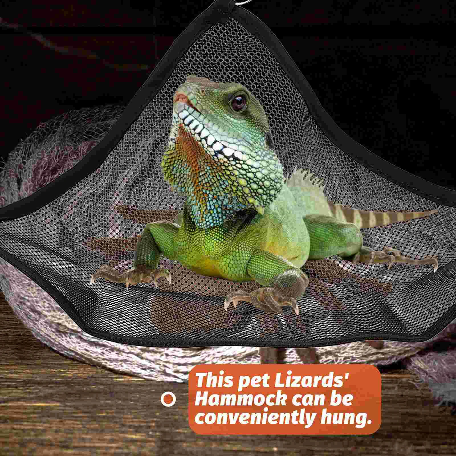 2 Pcs Lizard Hammock Animal Reptile Pet Accessory Hermit Crab Glue Net Snake Crested Gecko Tank Accessories Swing Toy