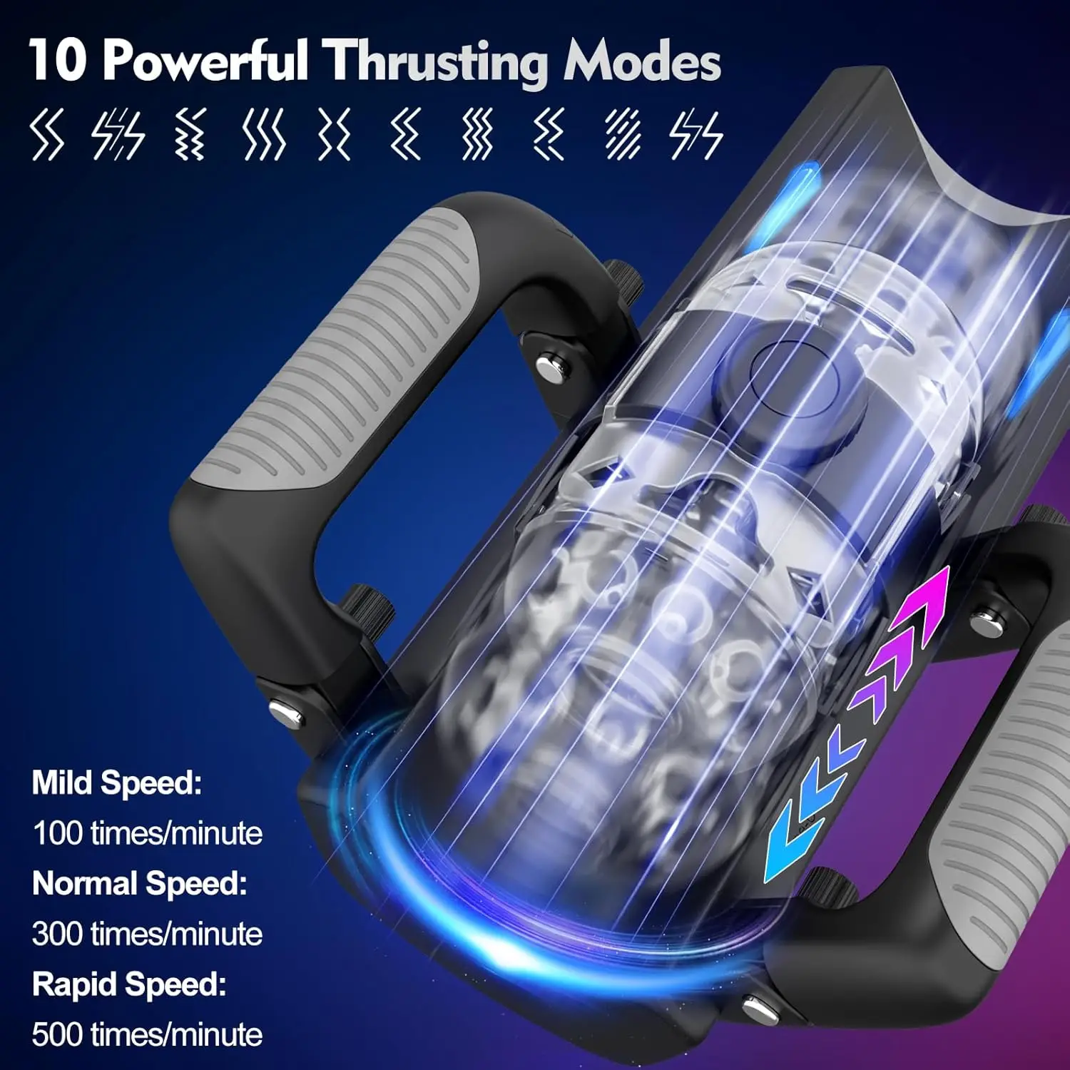 YAFEI Automatic Handle Masturbator 6-Segment Fixed-point Telescopic Male One-Key Burst Masturbation Cup Trainer Sex Toys for Men