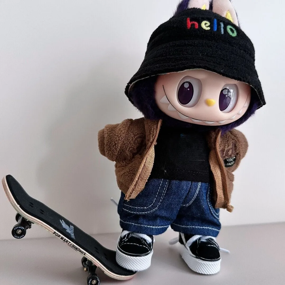 Labubu 핑거 스케이트보드 액세서리 5겹 메이플 데크와 베어링 휠이 포함된 새로운 경량 핑거 스케이트보드