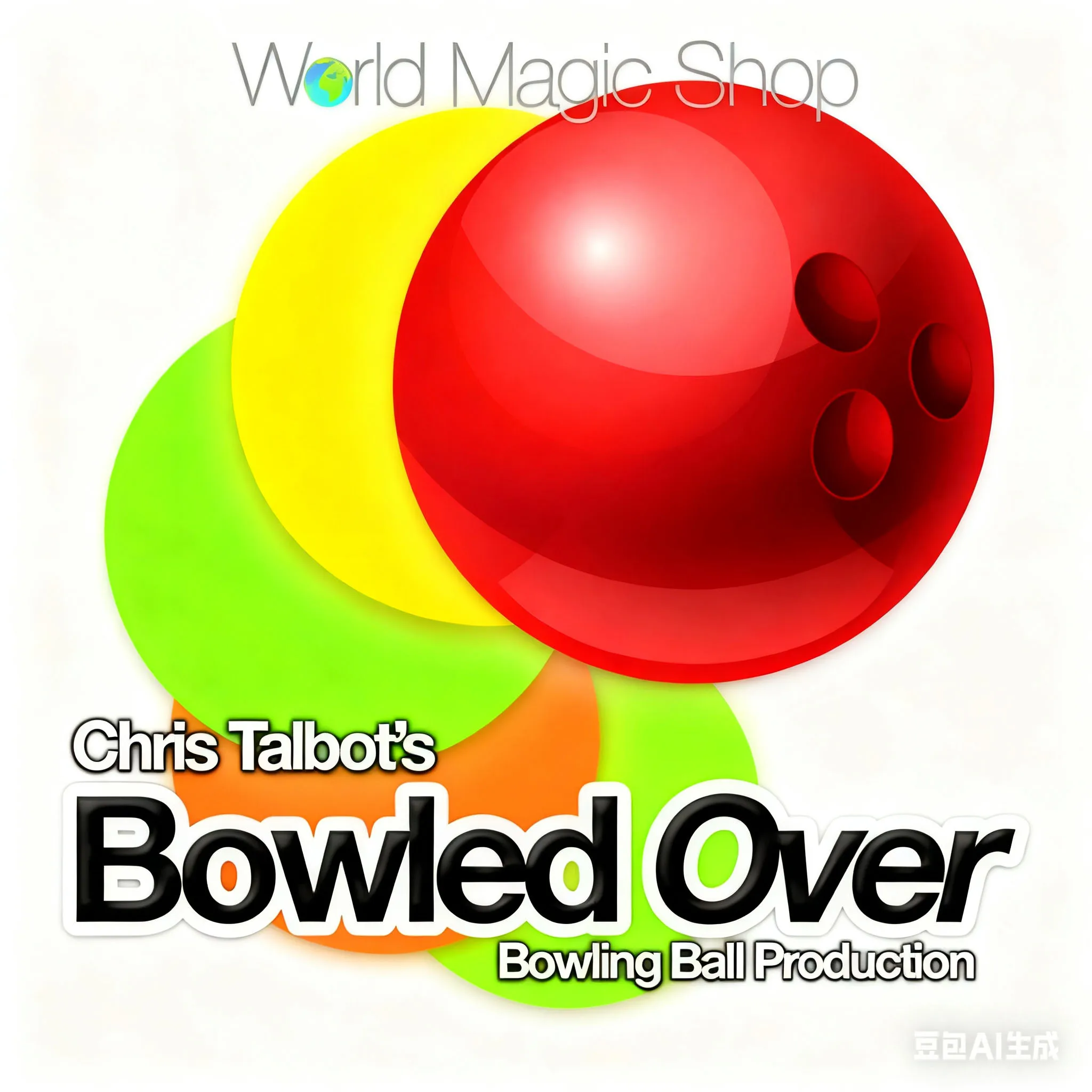 มายากลลูกโบว์ลิ่งปรากฏจากถุงกระดาษเปล่า สำหรับการแสดงบนเวที  อุปกรณ์มายากล  กลไกมายากล